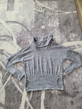 Heather Gray Cowl Neck Pullover Sweater Size M